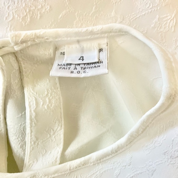 LIZ CLAIBORNE | Vintage 80's Button Up Blouse Sz 4 White - Picture 7 of 8